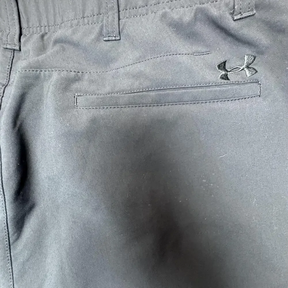 Under Armour Pants Mens 40x30 Black Stretch Straight Leg Khakis Golf Casual